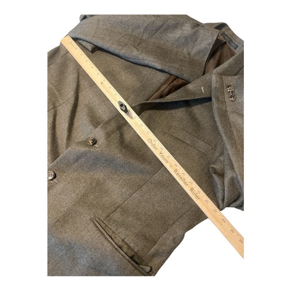 Michael Michael Kors 46S Brown Herringbone Blazer Jacket AG1 - Picture 5 of 6